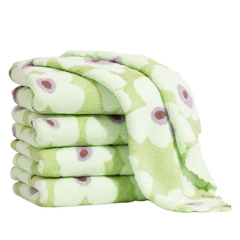 5pc Coral Fleece Cleaning Cloths 30x30cm Soft Absorbent Multi-Purpose Microfiber Towels for Home Kitchen Bathroom Car Use