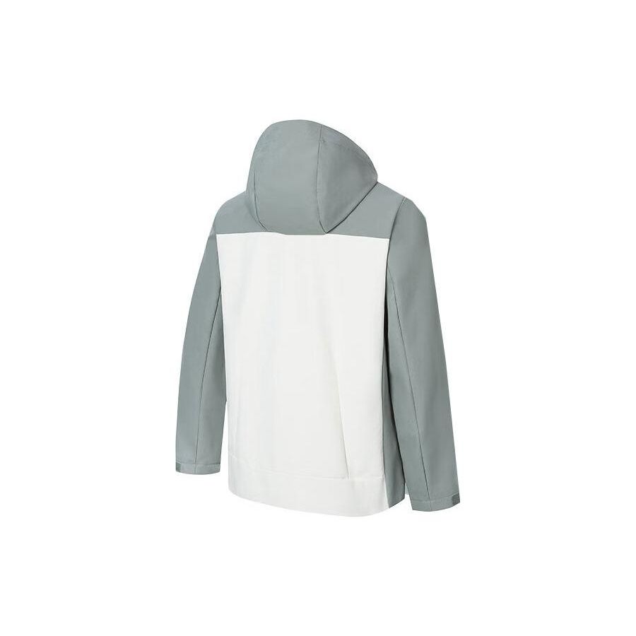 Anta Outdoor Series Zipper Hooded Fleece Lined Warm Three In One Water Resistant Jacket Women Jacket Stone-Gray Duck-Down-White 162346602-2