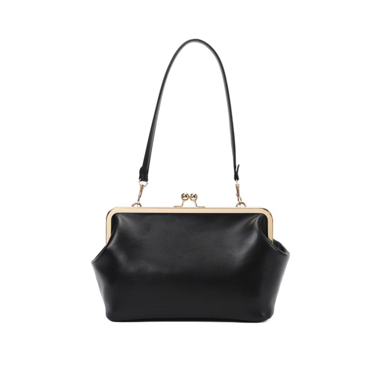 Elegant Designer Kiss Lock Clutch Bag
