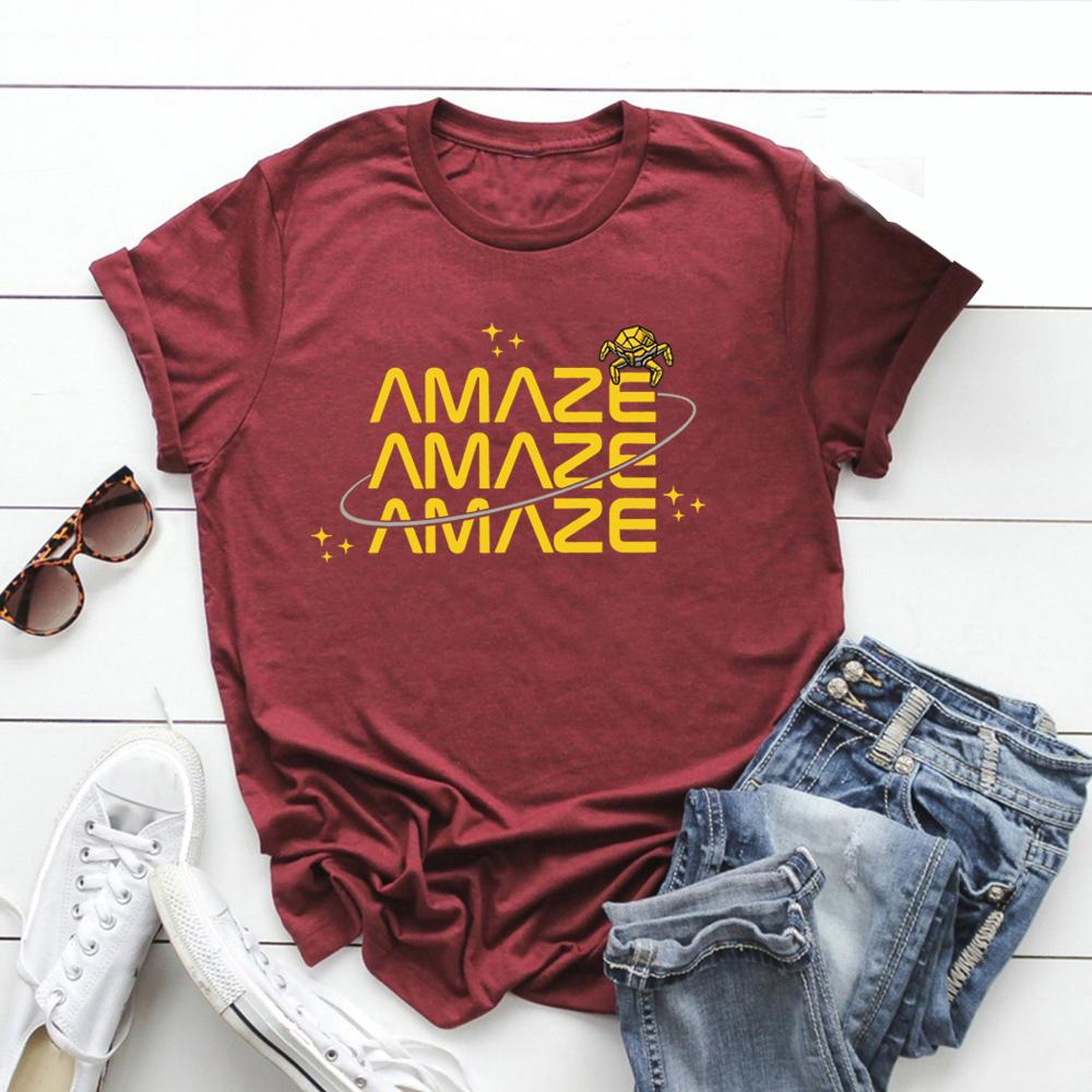 Amaze Amaze Amaze T-Shirt Project Hail Mary Rocky Shirt Unisex Graphic T Shirts Short Sleeve Casual Tshirt Tops Book Lovers Gift