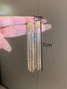 2PCS Fashionable and High-end Zircon Long Tassel Women's Earrings Banquet Accessories