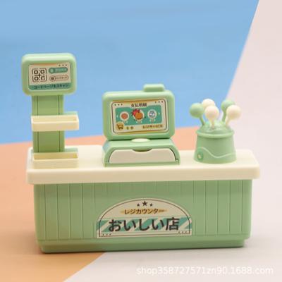 Simulation Mini Supermarket Shopping Mall Doll House Checkout Page Cash Register Lollipop Ornament Model Play House Small Toy