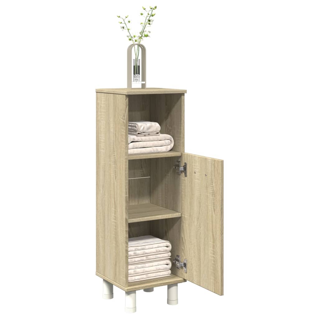 Bathroom Cabinet In Sonoma Oak 30.5 X 30 X 95 Cm Particleboard