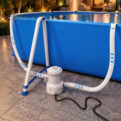 Aufblasbarer Pool-Filterpumpe für Aufstellpools, 330 GPH 16W Wasser Haus Garten Kit, System Umwälzung & Filtration Wartungsgeräte