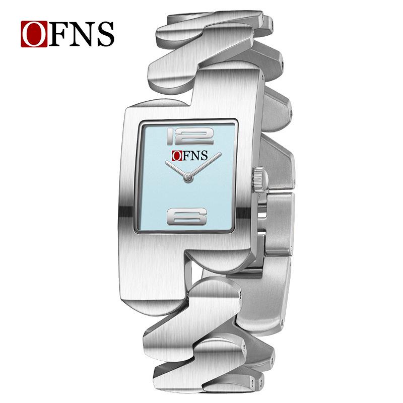 Европейские ретро-кварцевые часы - Маленькие квадратные, Браслет из нержавеющей стали, Модный двухстрелочный дизайн для пар