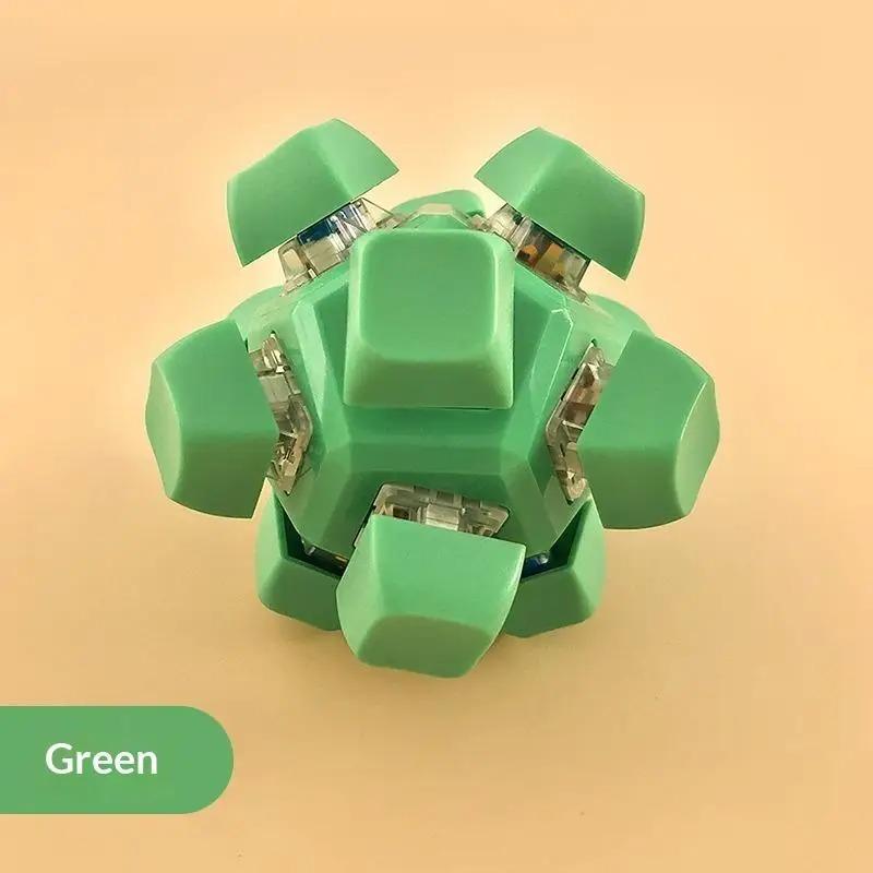 -Creative Stress Reliever 12 Key Flashing Light Stress Relieving Keyboard Ball Fingertip Pressing Gift Toy