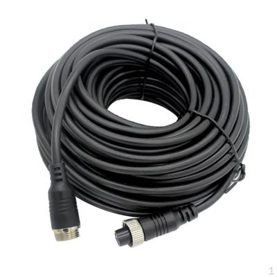 Camera Video Extension Cable for Truck Bus Trailer Reverse Car Parking Camera, Black