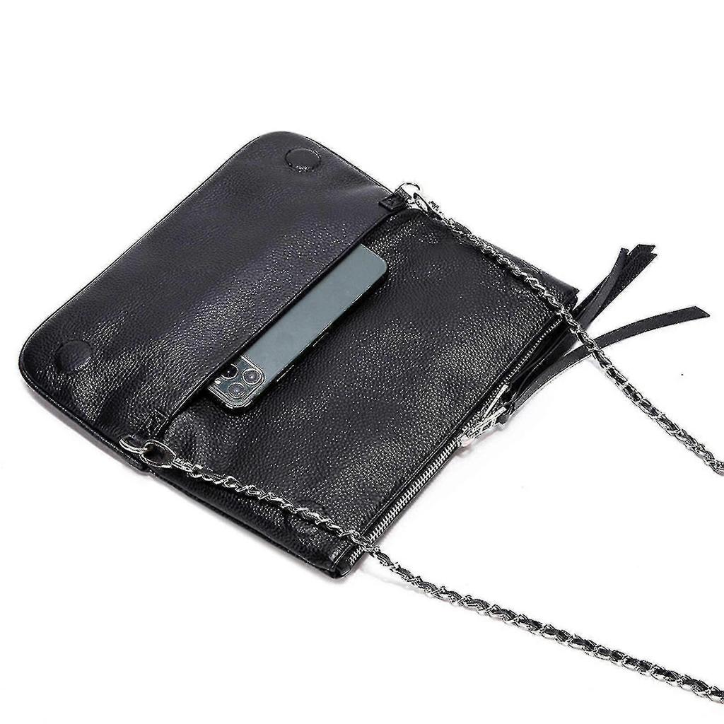 Czarny Newway Zadig&voltaire Torebka na ramię z łańcuszkiem Dla kobiet Miękka skóra Pikowana Modna Torba crossbody