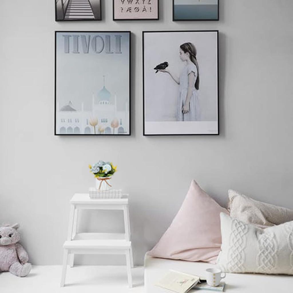 BLOSMON Small Artificial Flowers in Vase 4 Pcs Fake Flowers Centerpieces for Dinning Table Floral Arrangements with Vases Bathroom Accessories Office