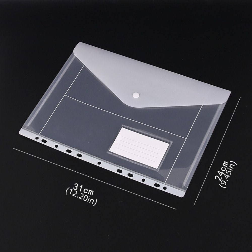 High-Capacity Binder Pockets Transparent Document Pouch Loose-leaf File Bag Stationery