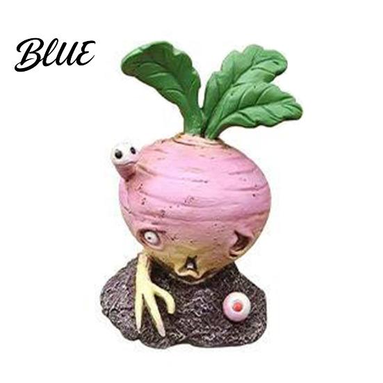Halloween Yard Ornament Vegetable Zombie Statue Spooky Carrot Potato Garden Radish Sculpture Sculpture Resin Outdoor Decoration for Patio,