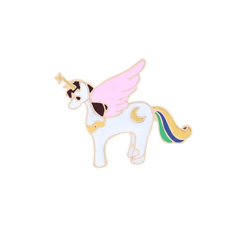 Fashion Enamel Pins Cute Unicorn Sika Deer Brooches for Girls Children Colorful Backpack Shirt Denim Jacket Jewelry Badges Gifts