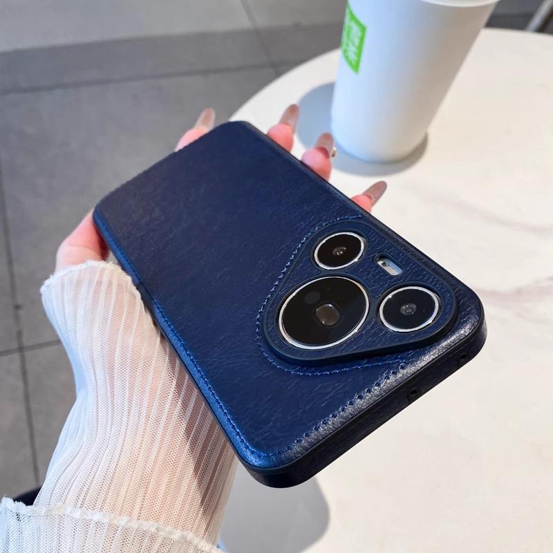 Retro Style Leather Pattern Suitable for Huawei Pura70pro Mobile Phone Case P70 Ultra Leather P70 New Model Full Inclusive Anti Fall