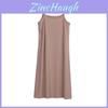 Elegant Women High Quality Seamless Bodycon Tunic Dress With Spaghetti Straps