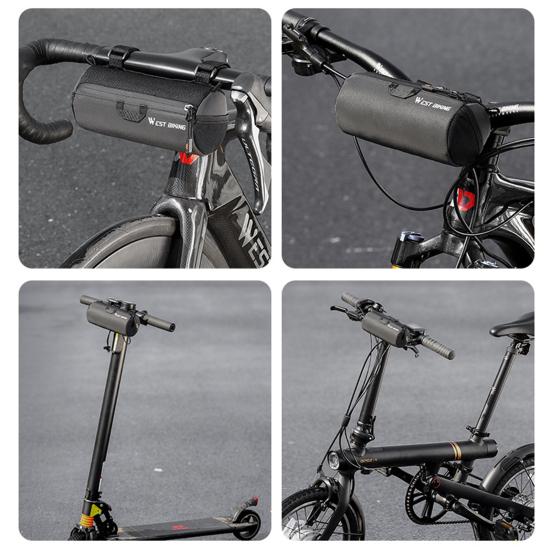 Bike Handlebar Bag Portable Multi-purpose Simple Installation Large Capacity Waterproof Storage Pouch Bicycle Frame Tube Bag