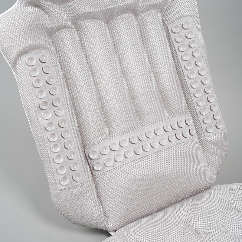 In Stock Cross-Border Full Body Bath Pillow with Suction Cup Backrest Cushion
