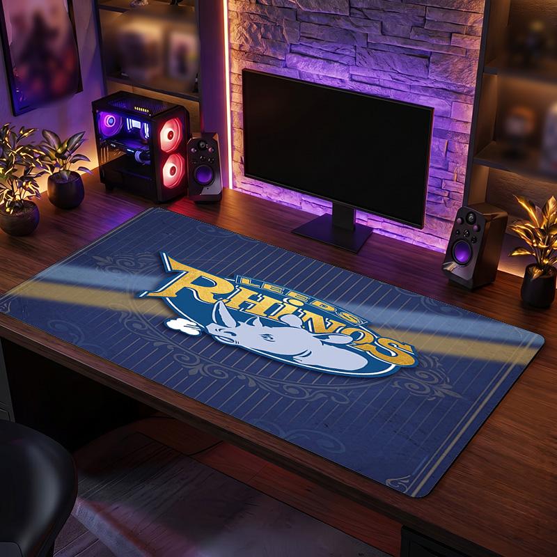 Leeds Rhinos Pattern Mousepad Anti?Slip Rubber Desk Pad For Gaming Working Desktop Decoration