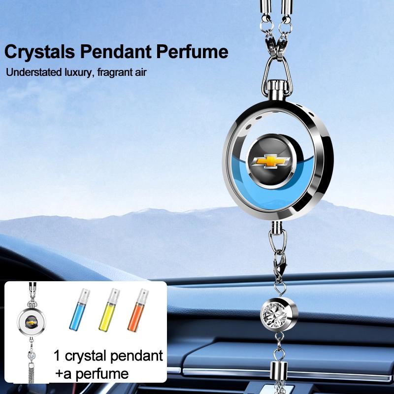 Keychain Car Logo Perfume Pendant Air Freshener Hanging Perfume Interior For Chevrolet Cruze kalos Equinox Sonic Tracker Epica