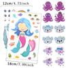 12 Sheets DIY Make a Face Stickers Animal Mermaid Adhesive Waterproof Puzzle Stickers Enlightenment Games Cute Gift Boy Girl ZYF