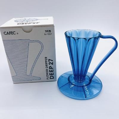 Flower Dripper DEEP27 (for 1 Cup) FDD-27CN Clear Navy Deep Dripper Deep 27 CAFEC MADE IN JAPAN