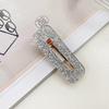 Barrette à cheveux en acrylique imprimé léopard: Barrette à frange rétro haut de gamme pour femmes
