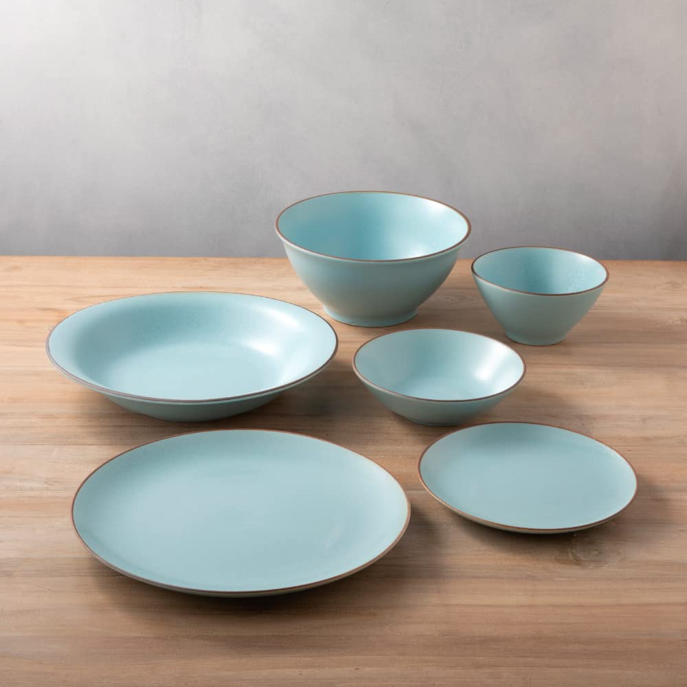 [Made in Japan, Mino Region, Gifu Prefecture] simfe. 6-Piece Dinnerware Set 23cm Plate, 16cm Plate, 14cm Bowl, Free Bowl, Donburi Bowl, Oval Bowl,