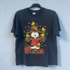 Vintage 90s Halloween Snoopy Shirt - Faded Black Peanuts Graphic Tee - Retro Pumpkin Fall Fashion - Spooky Woodstock Top Size XL