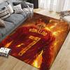 Castleford Tigers Flanelmuster Quadratischer Teppich, Läufer, Teppich für Wohnzimmer Schlafzimmer Sofa Spielzimmer Dekor, Rutschfeste Fußmatte