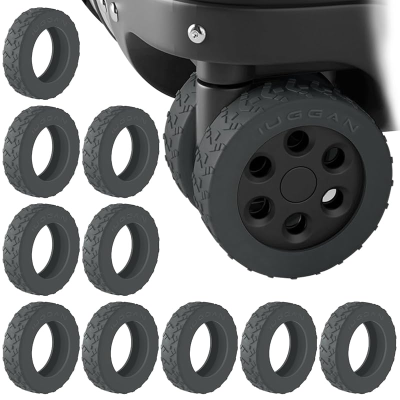 

[IUGGAN] caster cover suitcase tire cover 10pcs set carry case wheel cover carry bag wheel cover silicon Scratch prevention Quiet dirt Anti-rolling