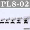 Pneumatic Tube Quick Connector: PL8-02, 4-M5, 6-01, 10-03, 12-04 Threaded Elbow