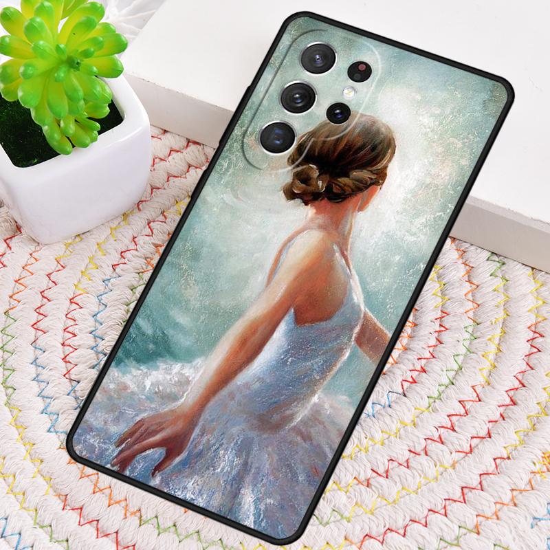 Ballet Ballerina Dancer soft Phone Case for Samsung Galaxy note 10 pro S26 Ultra S23 S24 FE S25 S21 S22 PLUS shockproof Cove
