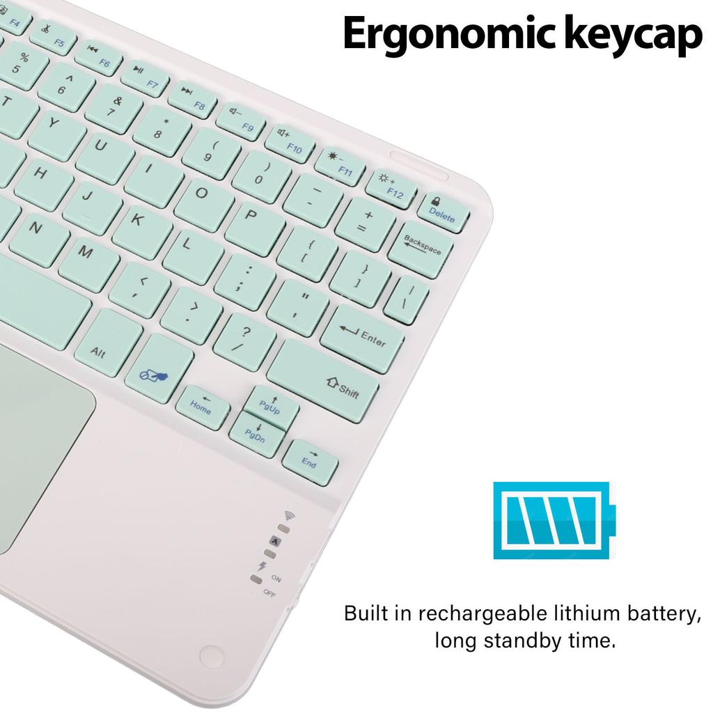   Keyboard with Touchpad 78 Keys   Slim Silent Portable Wireless Keyboard for Smart Phones Tablets Laptops