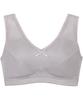 Mesh Does Not Dig Into No LL [Wacoal] Bra, Non-wired, Half-top, Material, Shoulders, Hooks, CRA580, Women's, GY,
