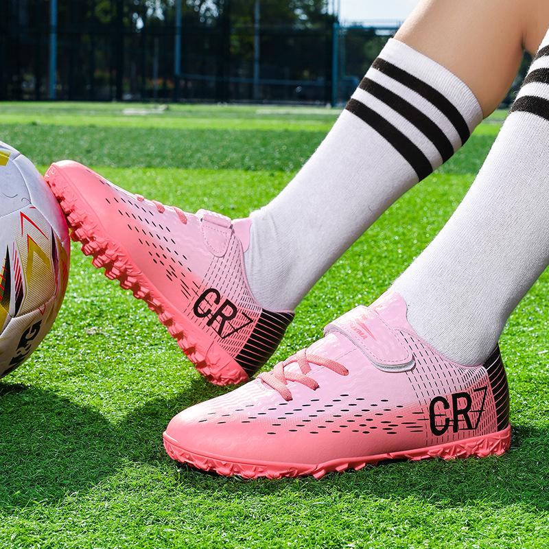 Chaussures de Football Cross New Falcon pour Enfants à Velcro, Crampons Longs Homme, Entraînement Femme, Compétition Pro Jeunesse