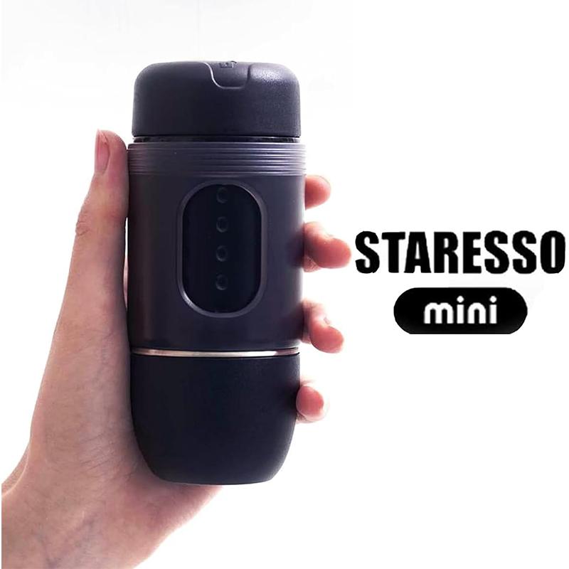 STARESSO Mini Travel Coffee Maker,2IN1 Portable Espresso Machine,Travel Gadgets Perfect for Travel,Camping,Hiking