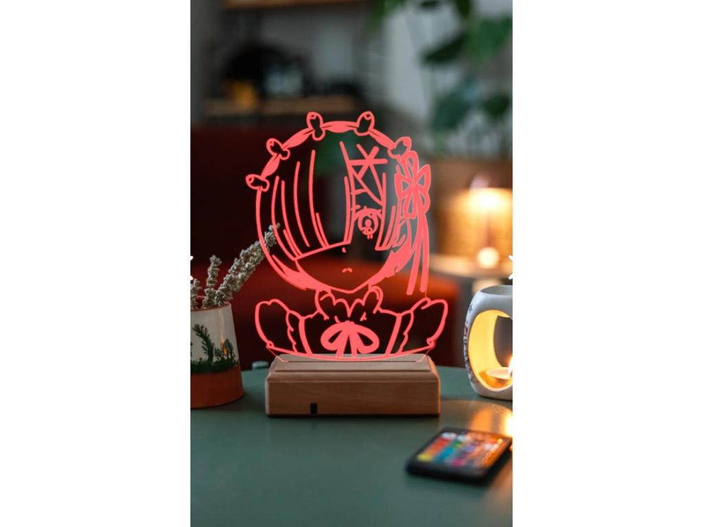 Rem Re:zero 16 Renk Gece Lambası