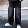Kinderen Wijdvallende Jeans Hoge Taille Casual Rechte Pijp Broeken Modieuze Kinder Jeans voor Lente Zomer