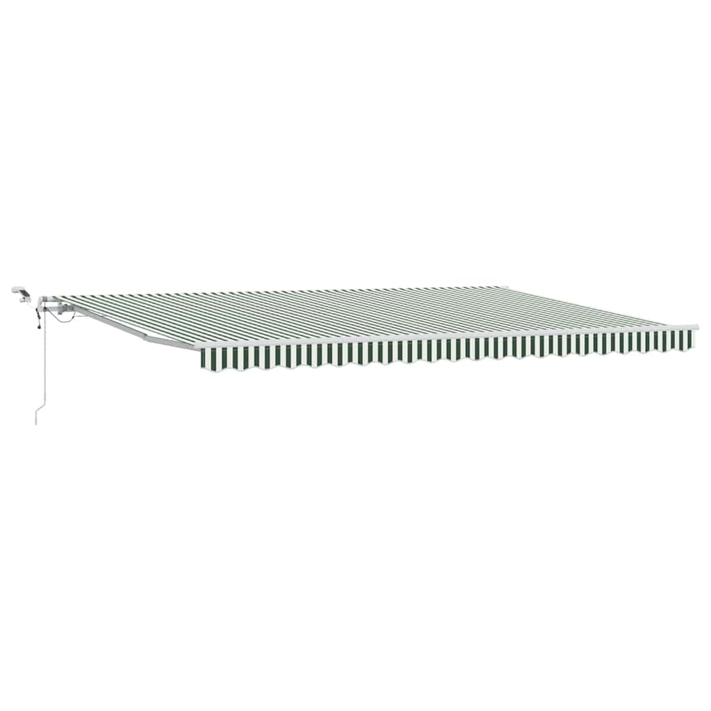 Awning Fabric Green and White 500 x 350 cm Polyester