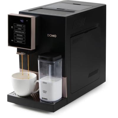 Helautomatisk espressomaskin med kvarn - DOMO - DO743K - 1350 W - 19 bar - 125 g kaffe - Svart