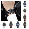 Stylish Men's Watch With Night Light And Calendar Quartz Pointer Display Leather Strap 98001 Belt Style)