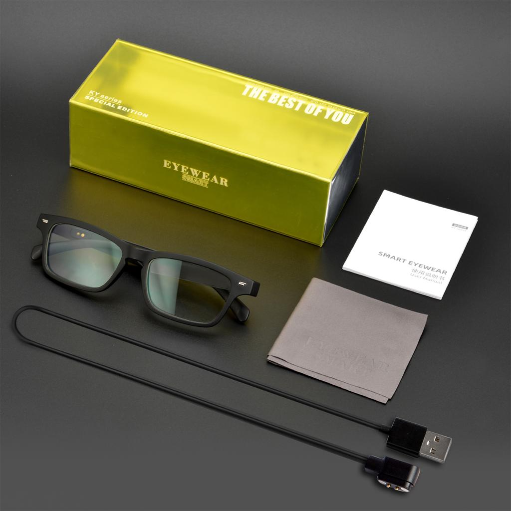 Smart   Glasses Wirelessly   Music Glasses with Blue Light Blocking Lens and Polarized Eyeglasses Lens for Men Women