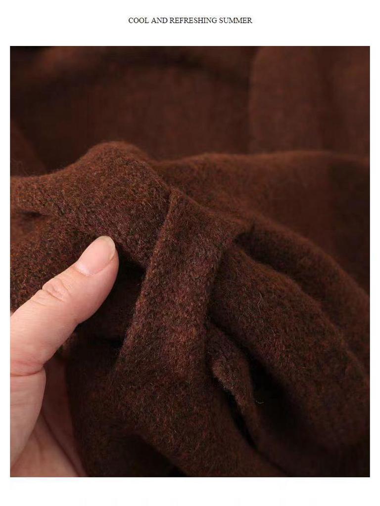 Sciarpa Spessa da Donna in Misto Lana - Calda, Monocolore, Sciarpa Lavorata a Maglia per Autunno e Inverno