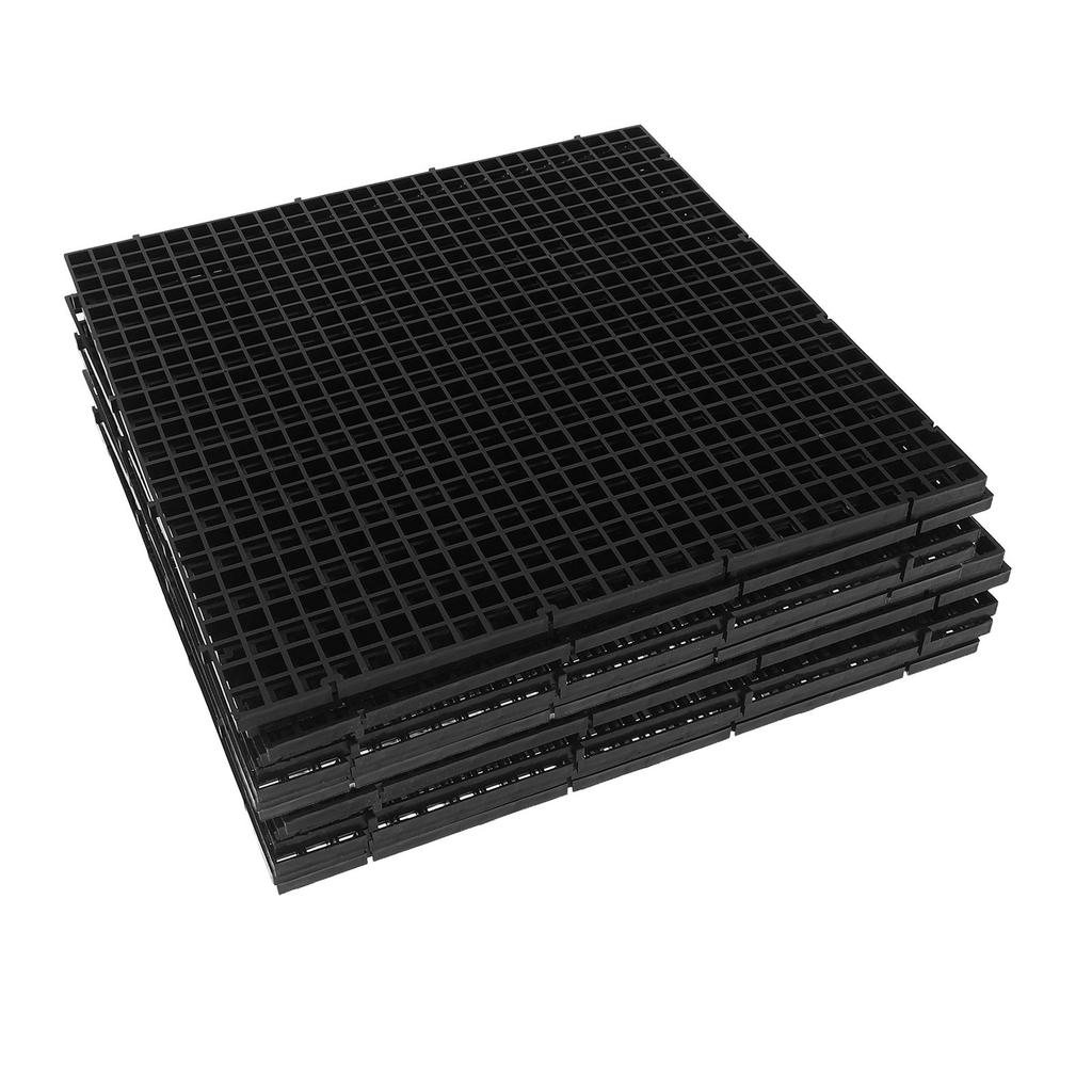 8pcs 30x30cm Aquarium Bottom Filter Mesh Partition Dividers Grid Filter Plate Fish Tank Bottom Isolation Board, 0.39 Inch Hole