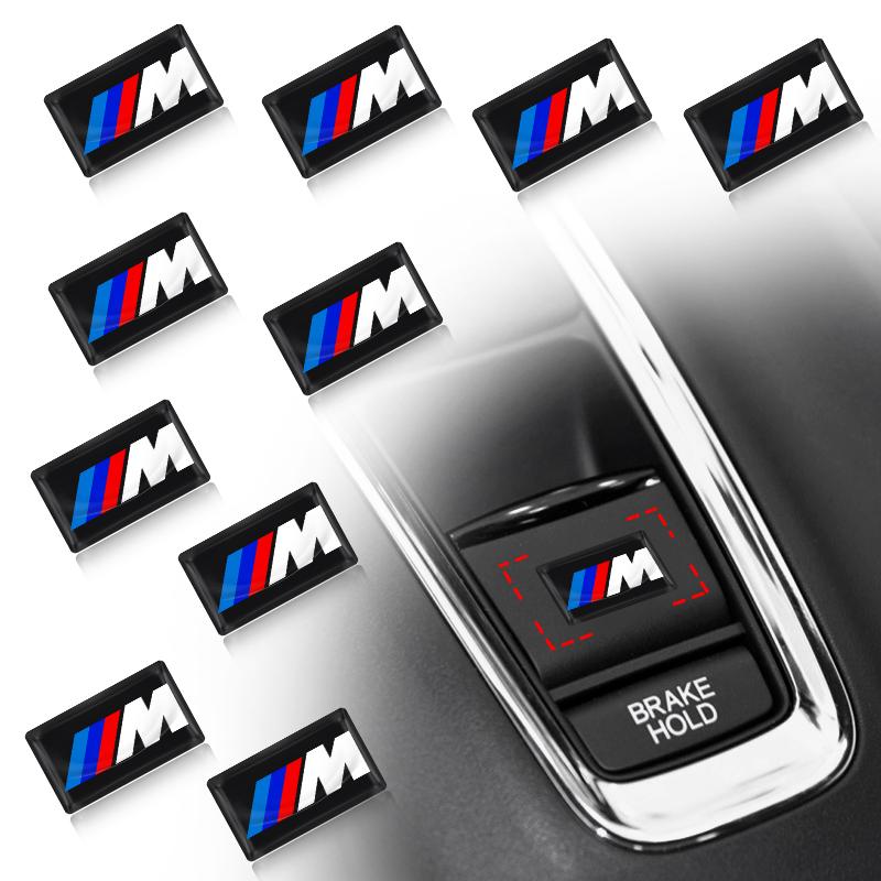 2/5/10Pcs Carbon Fiber Steering Wheel Car Logo Emblem 3D Stickers For BMW M E34 E36 E60 E90 E46 E39 E70 F10 F20 F30 X5 X6 X1 M3 M5 M6 E71 F01 F02 F87