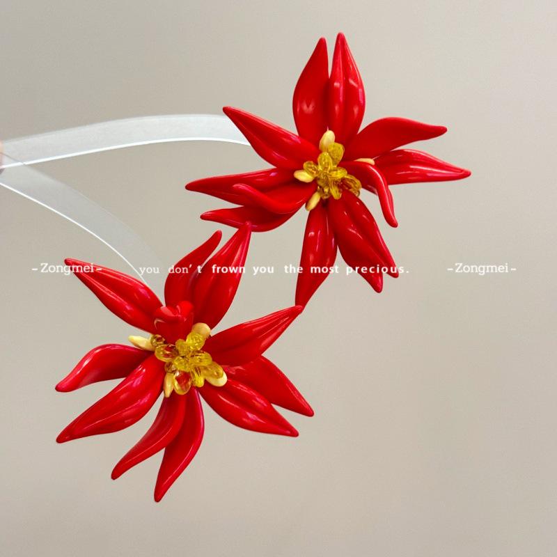 

Элегантный комплект из трех предметов: Серьги из бисера и смолы с цветочным узором, ожерелье и браслет для женщин