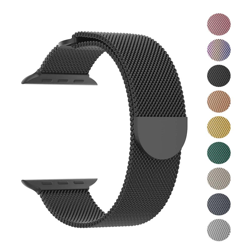Milanese Strap For Apple Watch Ultra 2 49mm 46mm 45mm 44mm 40mm 42mm Metal Magnetic Bracelet For iWatch 10 9 8 7 6 5 4 3 SE Band