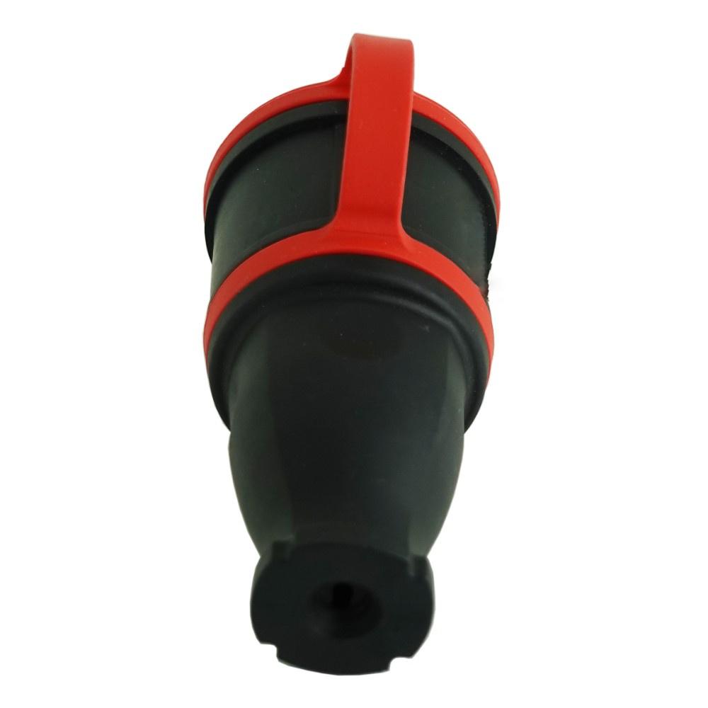 Portable Rubber Straight Socket 16A 230V Black Hermetic Schuko