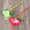 Healifty 20pcs Flower Bendable Straws Hawaiian Party Umbrella Plastic Cocktails Drink Straws Summer Beach Swimming Pool Favors for Tropical Luau
