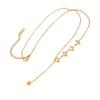18K Gold Plated Hollow Star Tassel Clavicle Chain Necklace - Women's Colorfast Accessory, New Niche Design