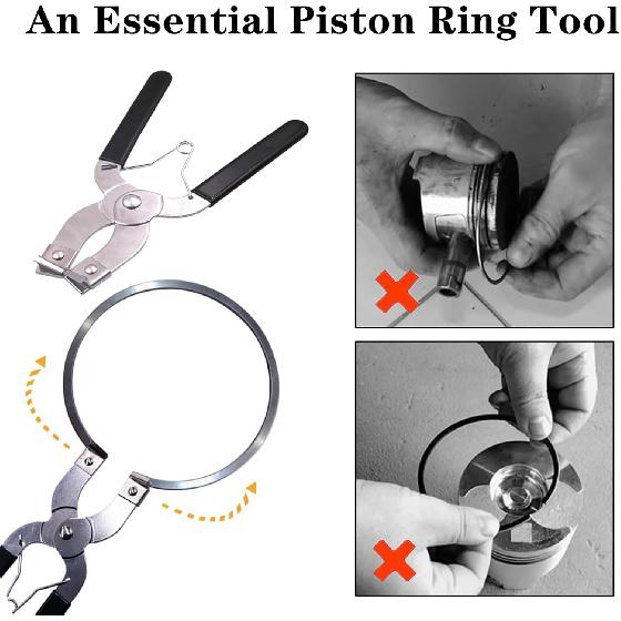 2 Pcs Piston Ring Pliers Professional Steel Car Auto Engine Piston Ring Tool Expander for Automotive Accessory